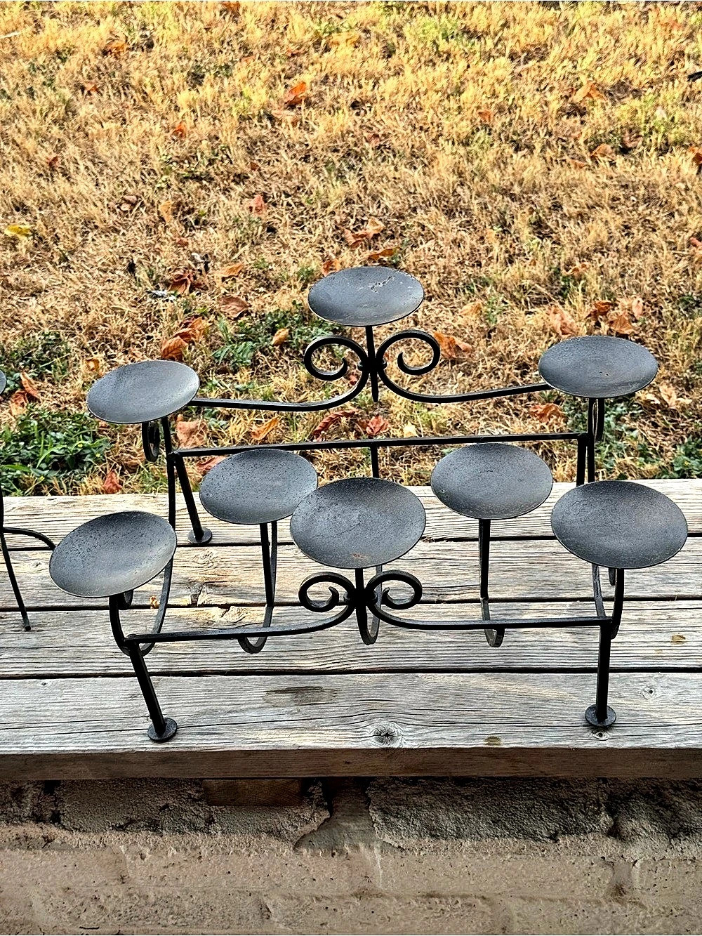 Black Metal Candle Holder Decor